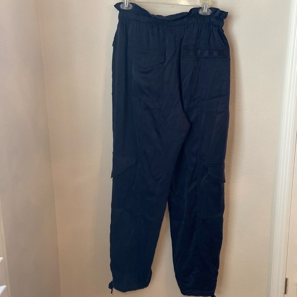 Ganni Washed Twill Satin Pants - Picture 3 of 9